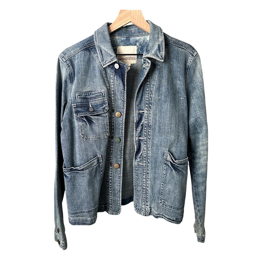 Sundance Jean Button Down Jacket Medium - image 1